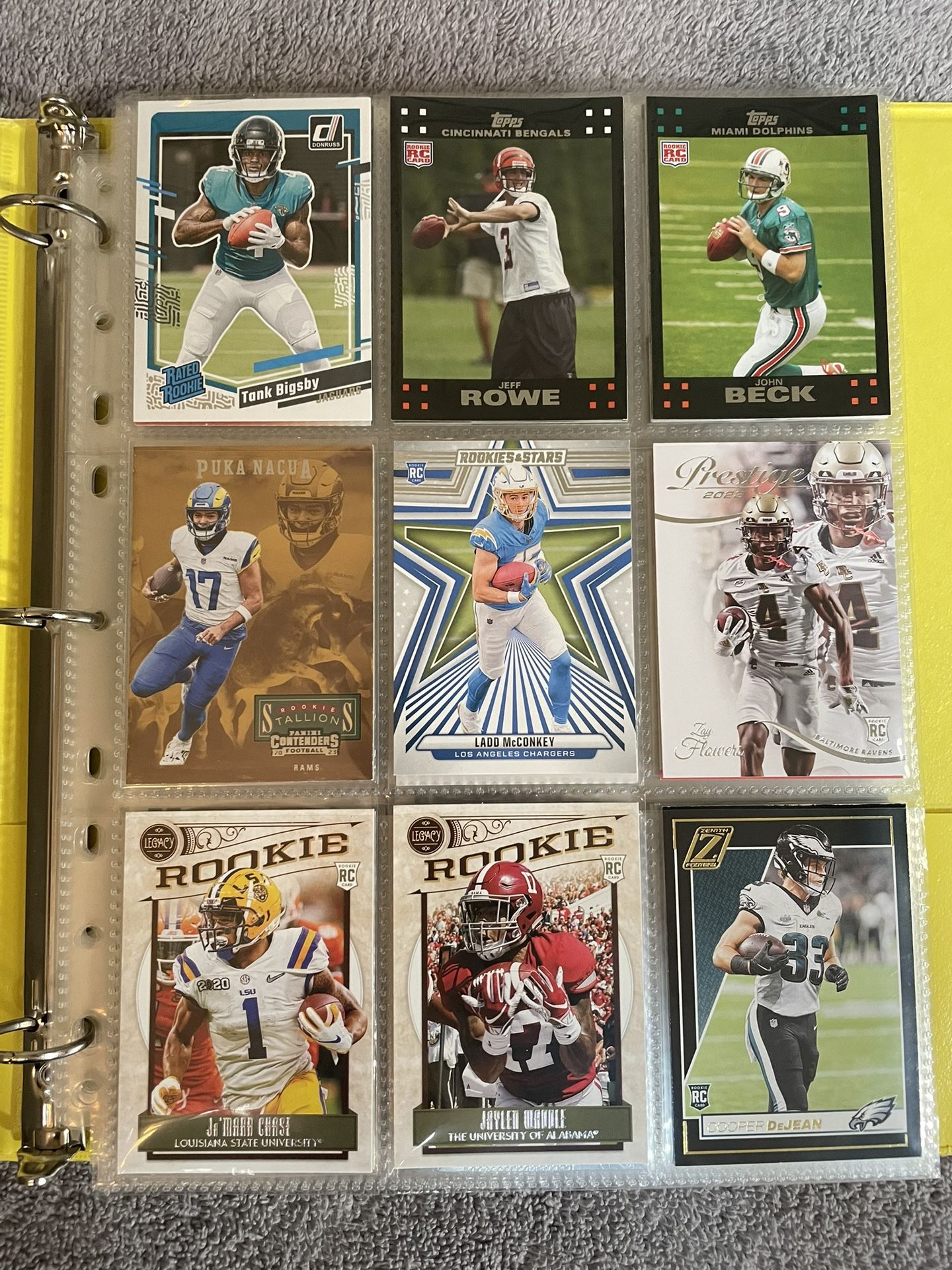 135 Football Card Folder Mixed Bag