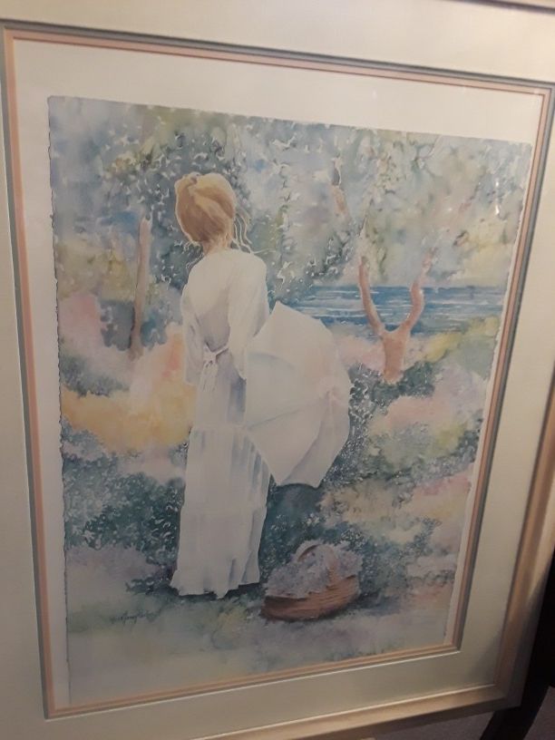 FREE!!! FRAMED ART - LITHOGRAPH PRINT BY NANCY S. PHELPS