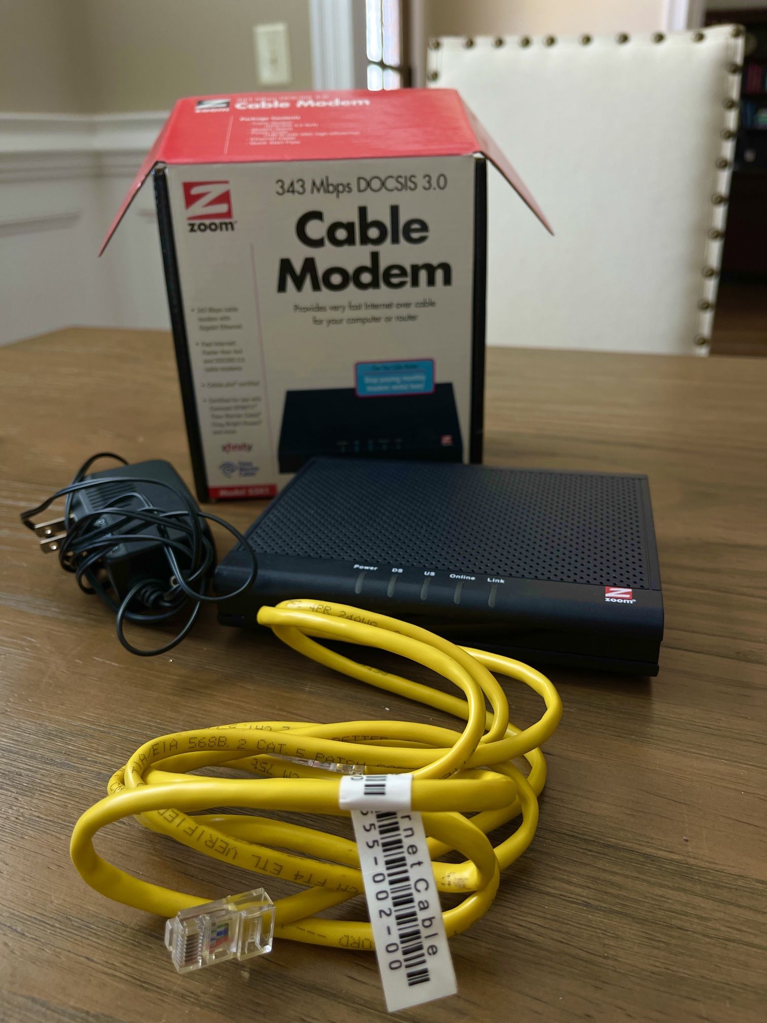 Zoom Cable Modem 3.0 Series 1094 Model 5341J TESTED WORKS