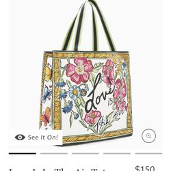 Brand new, never used! Brighton Love Is In The Air Tom Clancy Canvas Tote