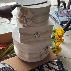 Champagne Wedding Card Box
