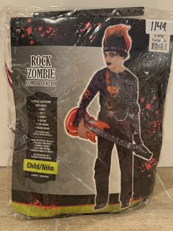 Rock Zombie Halloween Costume - Child Large