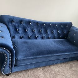 Blue Tuft Sofa