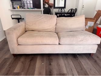 Beige Two-Cushion Sofa