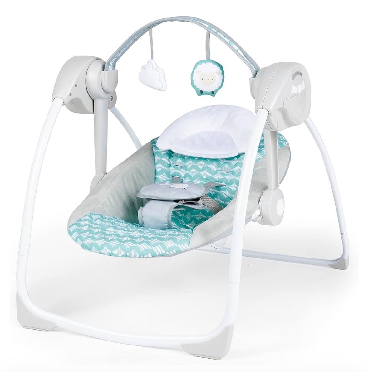 Ingenuity: ity by Ingenuity Swingity Swing Easy-Fold Portable Baby Swing, 0-9 Months Up to 20 lbs (Goji) Open box item 945973