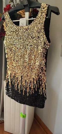 Black and Gold  Woman Blouse