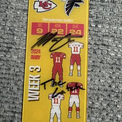Matt Araiza Signed Autograph Commemorative Week 3 Acrylic Ticket - Beckett - Chiefs