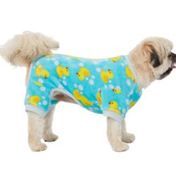 Frisco Dog  Cozy Plush Fleece PJs, Rubber Ducky, size Large