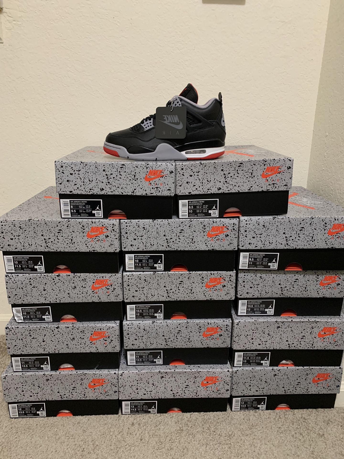 Jordan 4 Bred Reimagined (READ DESCRIPTION)