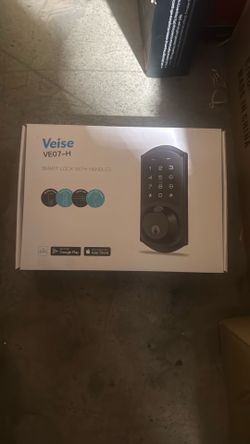 Veise VE07-H Fingerprint Smart Locks for Front Door with Handle Set, App Control, Keyless Entry Keypad Deadbolt, Digital Electronic Touchscreen, Easy