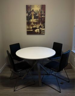 Dining table and chairs