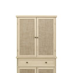 4 Door Cabinet with 1 Drawer, with 4 Adjustable Inner Shelves, Storage Cabinet