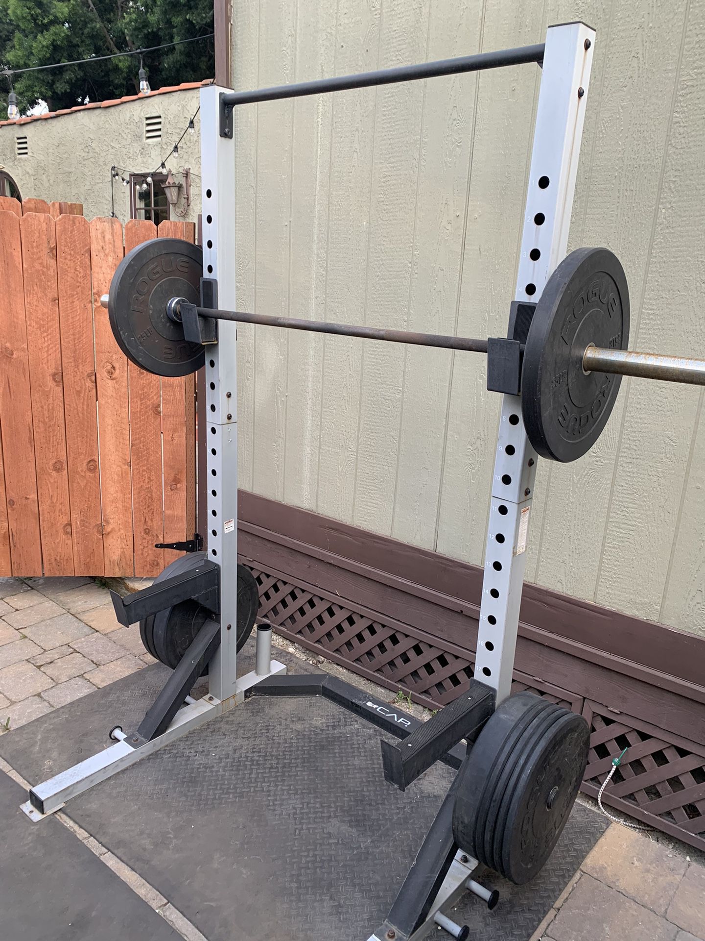 Weight Rack, Barbell, Plates