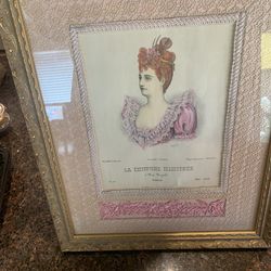 Antique 1893 French art advertising original read last photo