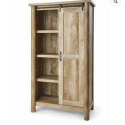 Better Homes & Gardens 66" Stockton Storage Bookcase Cabinet, Weathered Finish