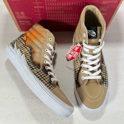 Vans Sk8-Hi Bolt Big Reveal Taos Taupe High Top Sneakers Men 10 Women 11.5