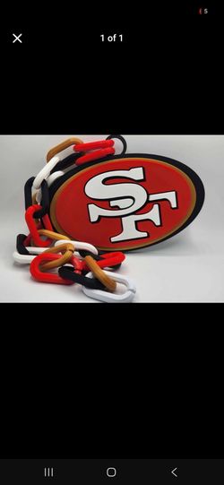 San Francisco 49ers 3D Printed Logo and Chain Set