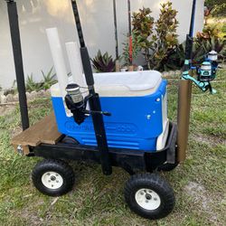 Fishing Cart And Cooler Included 
