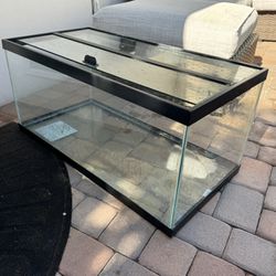 Aquarium Setup Fish Tank + Black Modern Stand, 40g Breeder, Filter, Etc, LED Adjustable Planted Tank aquarium Light, stand, Much More 