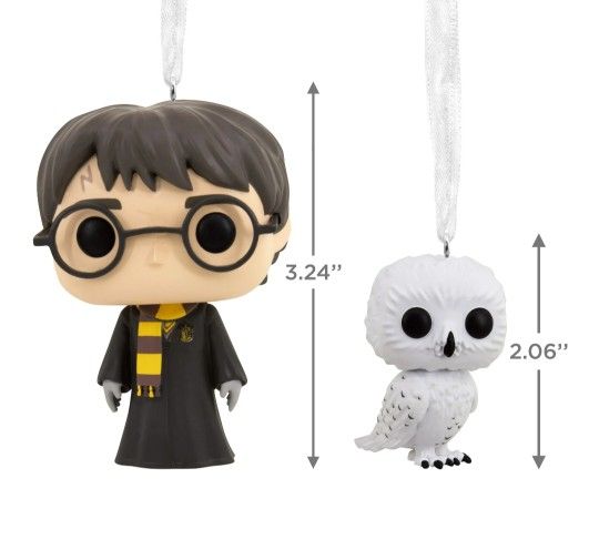 Hallmark Harry Potter and Hedwig Funko POP! Christmas Ornaments, 2, 0.35lbs