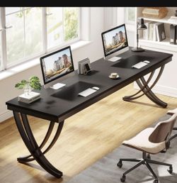 Ew in the box Lantine 78.7-Inch 2-Person Computer Desk for Home Office(D690)