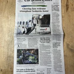 Seahawks Super Bowl 60 Newspaper 