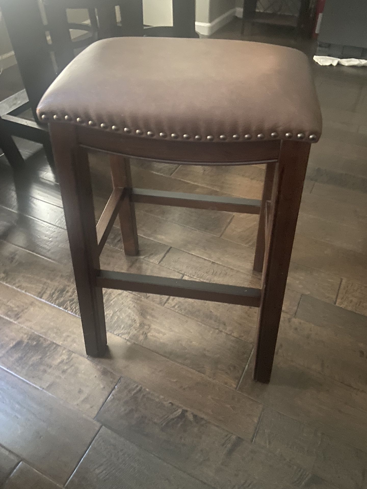 4 Dark Brown Bar Stools