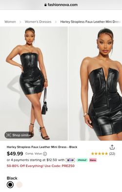 FASHION NOVA LEATHER  DRESS  (S) 