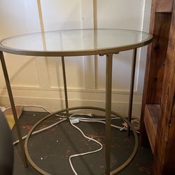 Glass end table