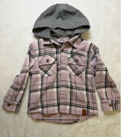 Little bipsy flannel hooded jacket