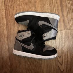 Jordan 1 Retro High OG Satin Shadow Toddler Size 8C Black /Grey