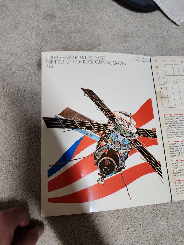 Untied States Postal Service Mint Set Of Commerative Stamps 1974