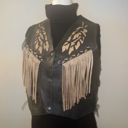 Authentic Womens LEATHER VEST! Excellent Condition! 