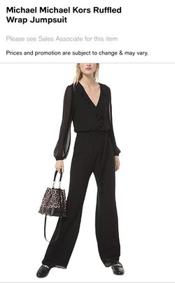 michael kors black ruffled jumpsuit