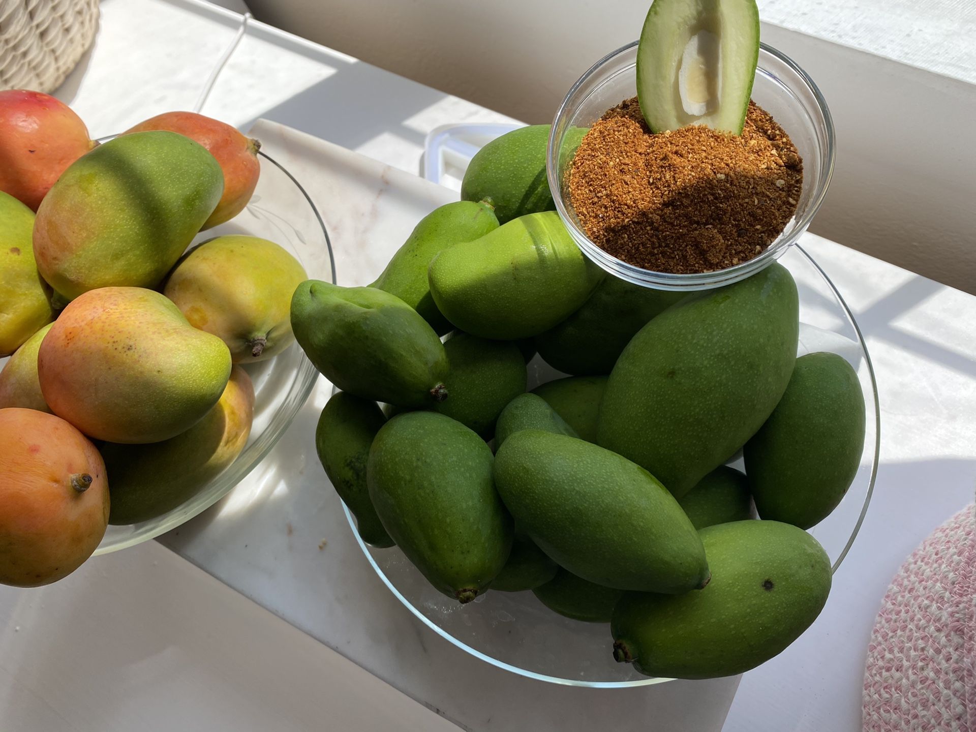 Mango verde tierno y maduro