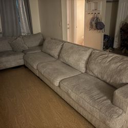 4 Piece Large Beige Sectional 