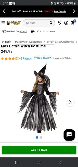 Spirit Witch Costume (Kids M)