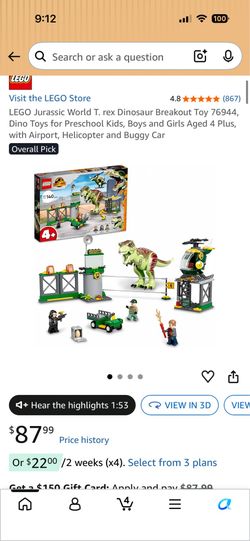 NEW LEGO Jurassic World set #76944 T. Rex Dinosaur Breakout