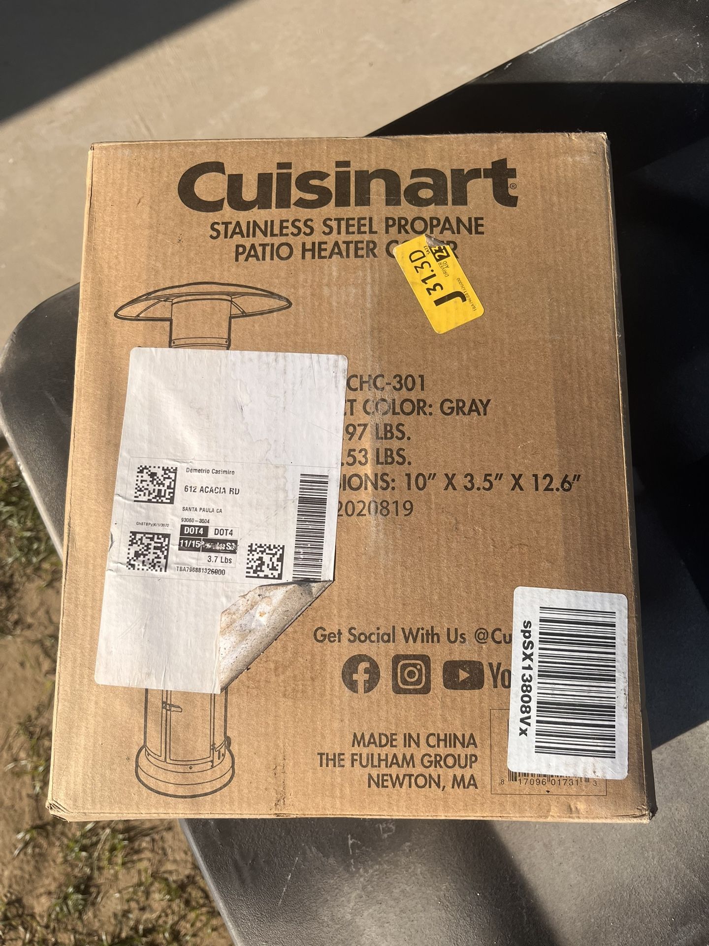 Cuisine Art - Patio Heater Cover