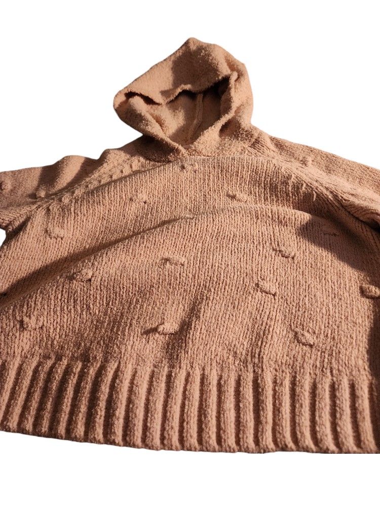 Toddlers Girls Hooded Bear Pullover Sweater - 2T - 3T