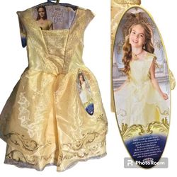 Disney Beauty and the Beast Belle's Ball Gown Yellow Dress Up Sizes 4-6x Youth