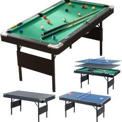 3 in 1 Pool Ping Pong Dining Table