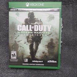 Xbox One Call Of Duty Modern warfare REMASTERED game