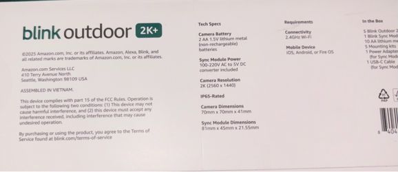 Blink outdoor 2k cameras