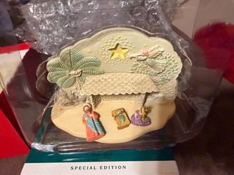 Nativity set in box.