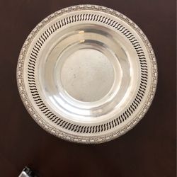 Vintage Silver Bowl, Silverplate Serving Piece  “Woodland Hills” Ca 
