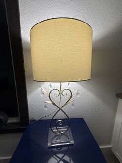 Decorative Table Lamp w/ Crystals