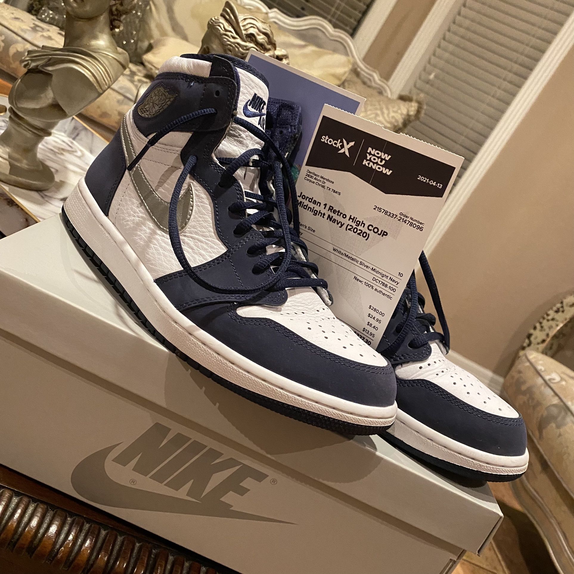 Size 10 Jordan Retro High COJP Midnight Navy
