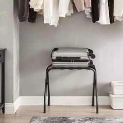 Pack of 2, Luggage Racks for Airbnb Hotel Guest Room Rental Property,Black