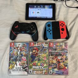 Nintendo Switch With Games. 